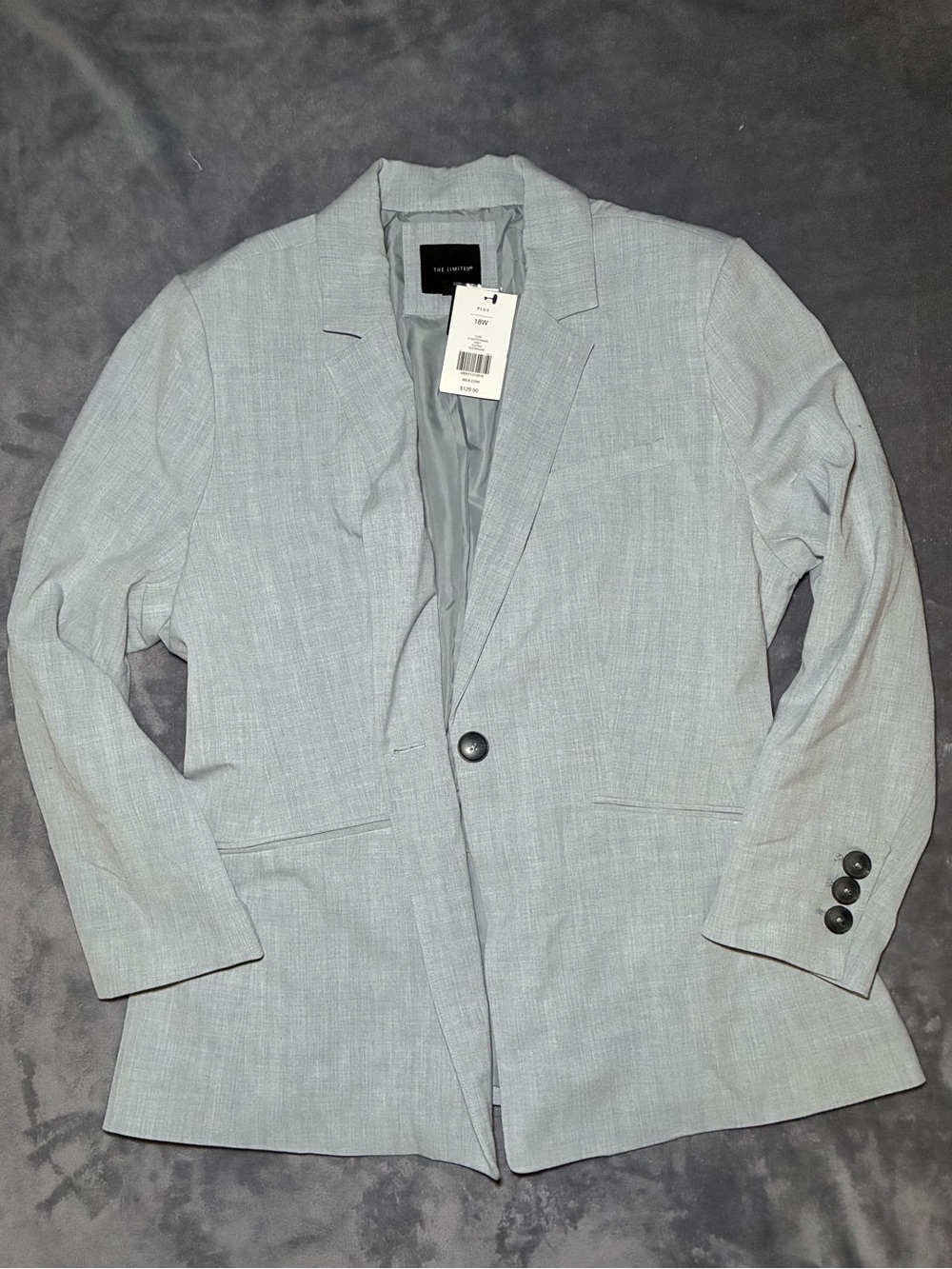 The Limited Grey Plus-Size Suit Jacket